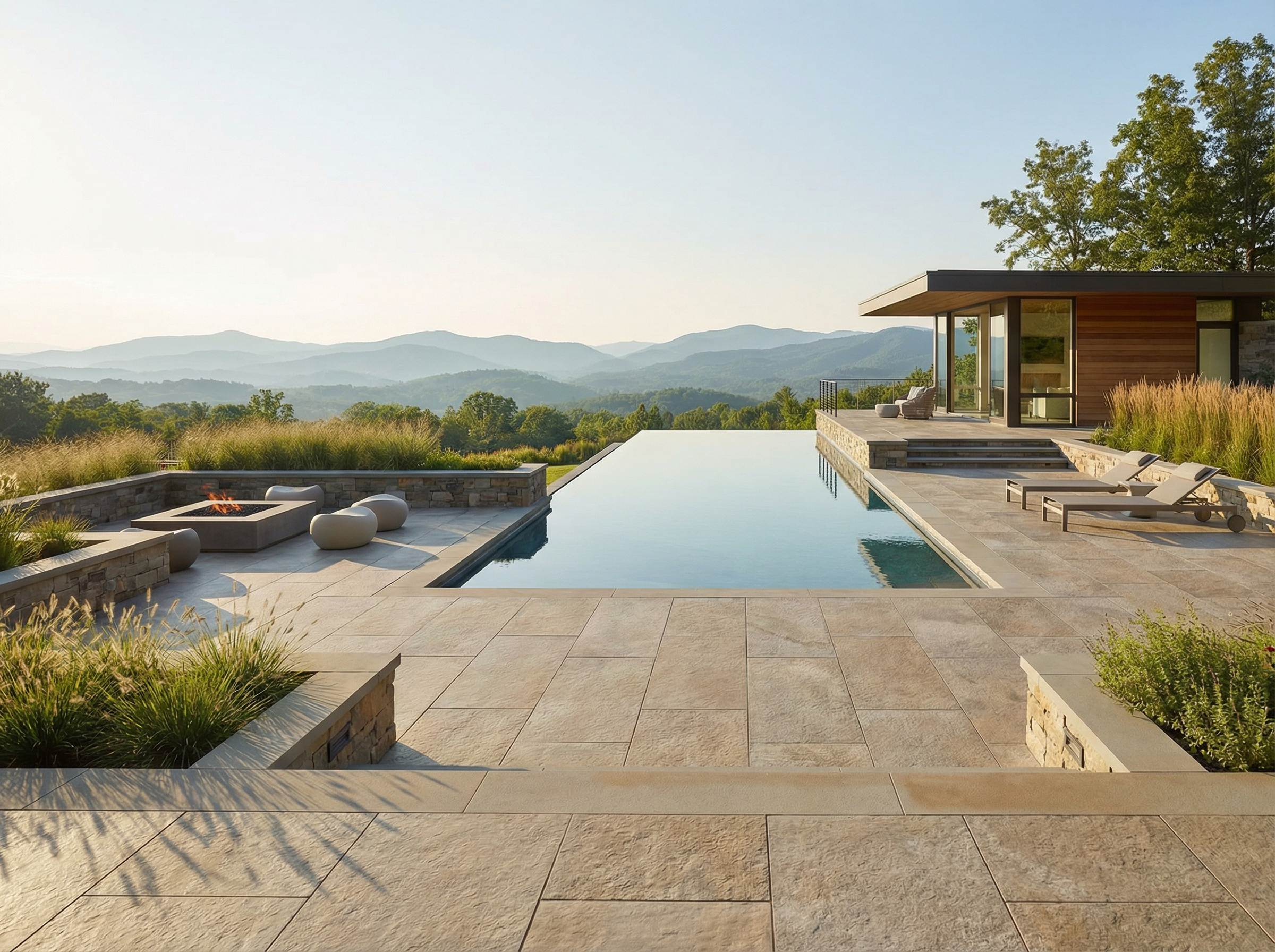 Outdoor pool deck tile